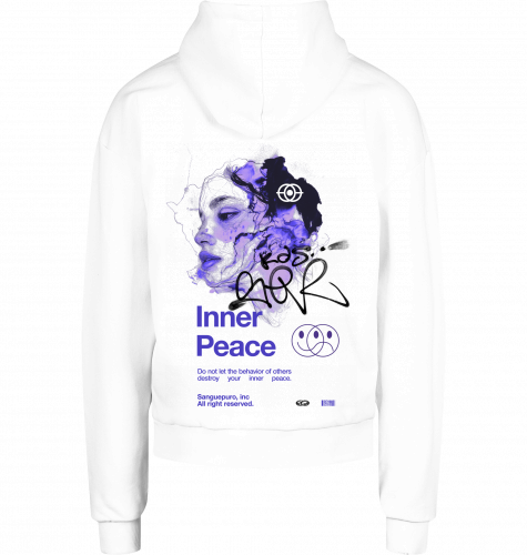 "Peace" Heavy French Terry Hoody (Back Print)