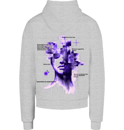 Happiness - Oversize Heavy Hoodie (Back Print)