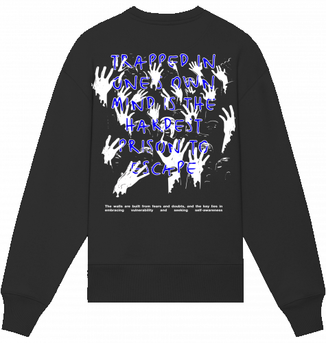 Trapped - Oversize Heavy Sweatshirt (Back Print)