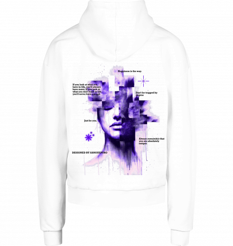 "Happiness" Heavy French Terry Hoody (Back Print)