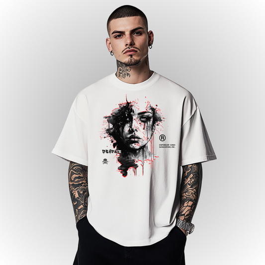 Despair Heavy Oversize Tee Front Print