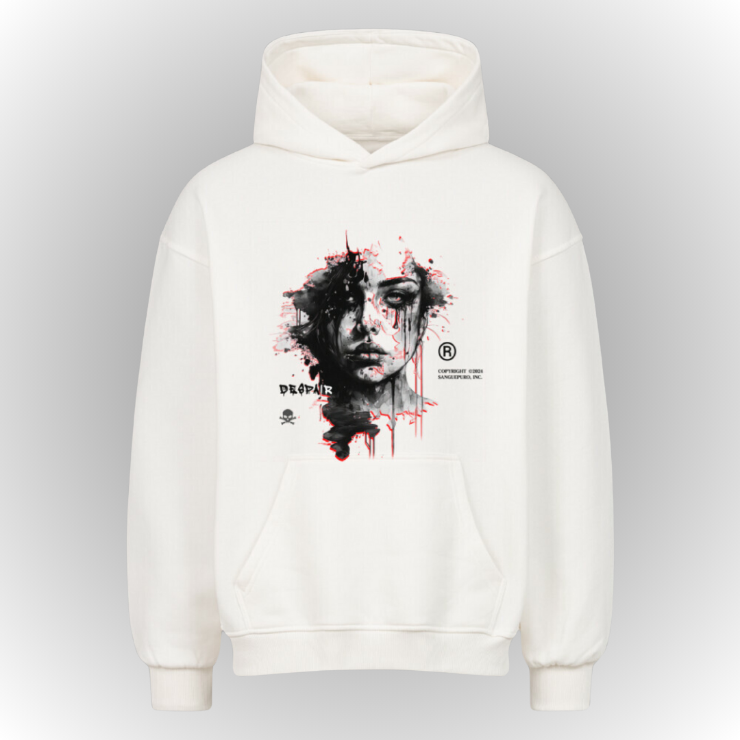 Despair Heavy Oversize Hoodie Front Print