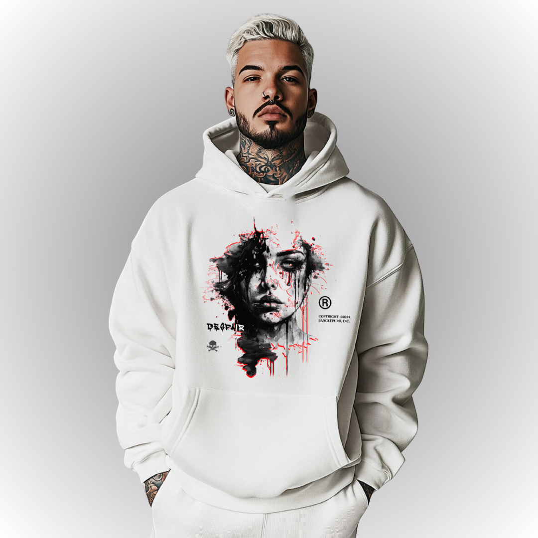 Despair Heavy Oversize Hoodie Front Print