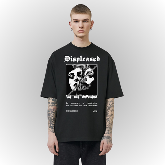 Displeased Hey Oversize Tee Front Print