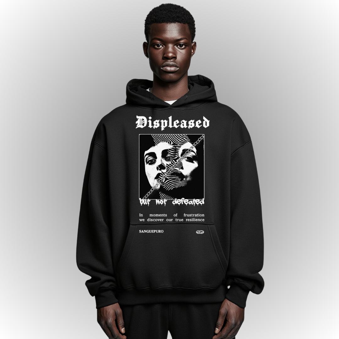 Displeased Heavy Oversize Hoodie Front Print