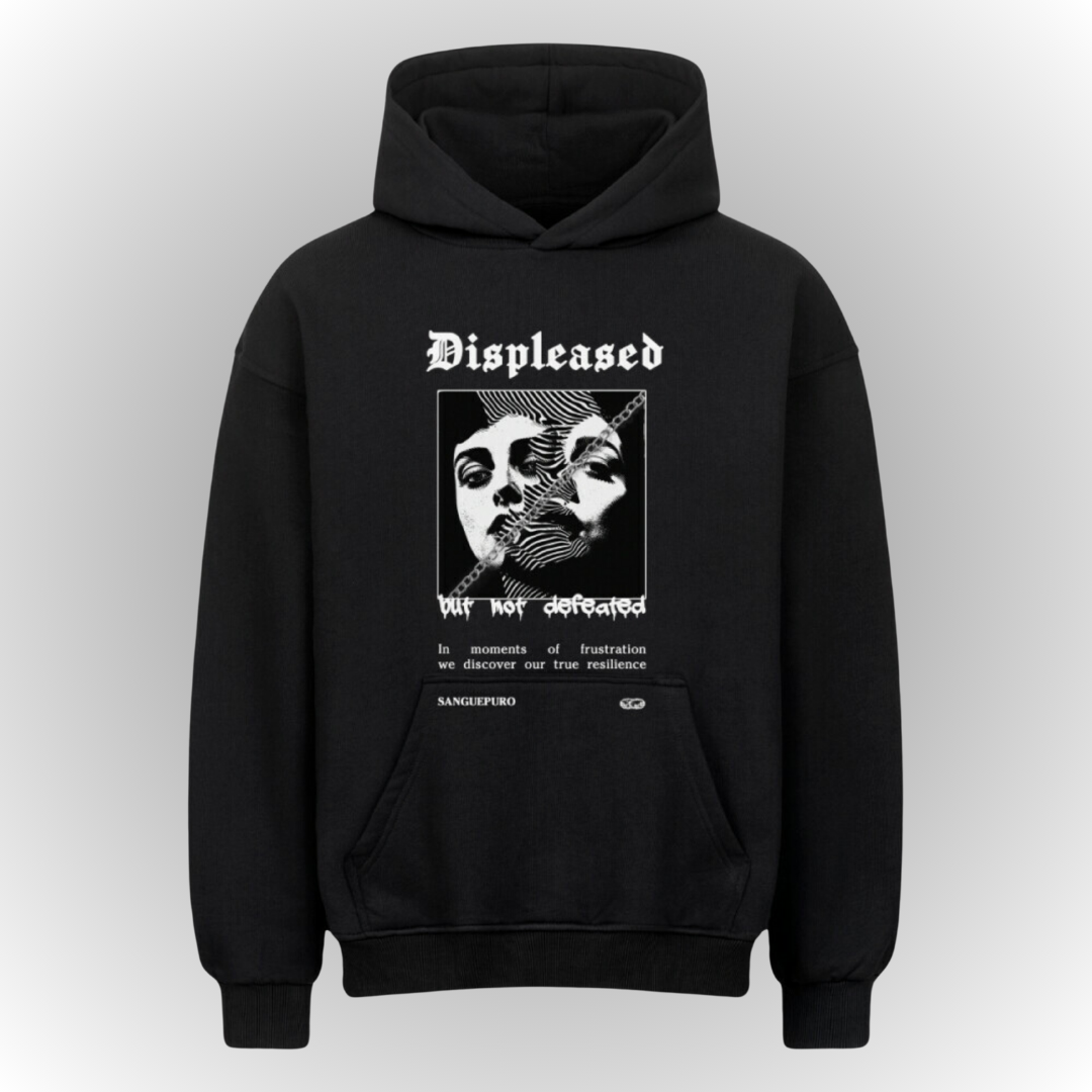 Displeased Heavy Oversize Hoodie Front Print