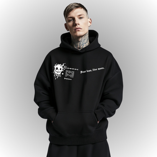 Fearless Heavy Oversize Hoodie Front Print