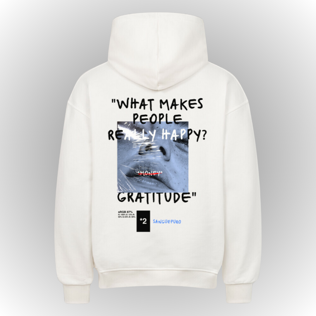 Gratitude Heavy Oversize Hoodie Back Print