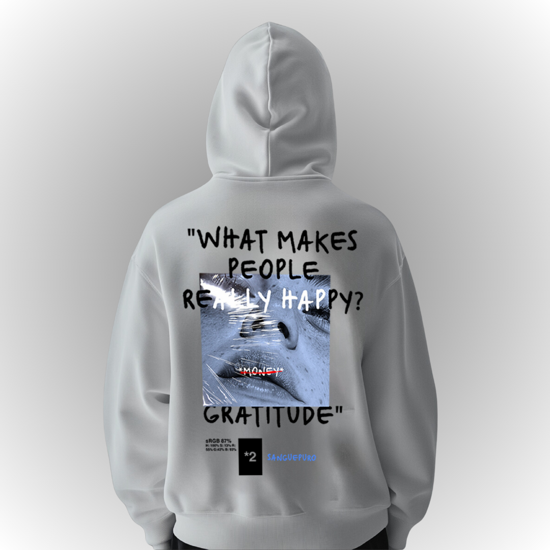 Gratitude Heavy Oversize Hoodie Back Print