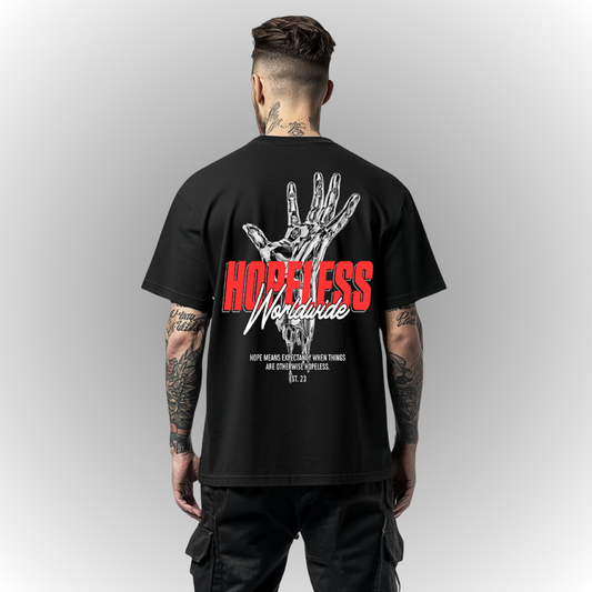 Hopeless Heavy Oversize Tee Back Print