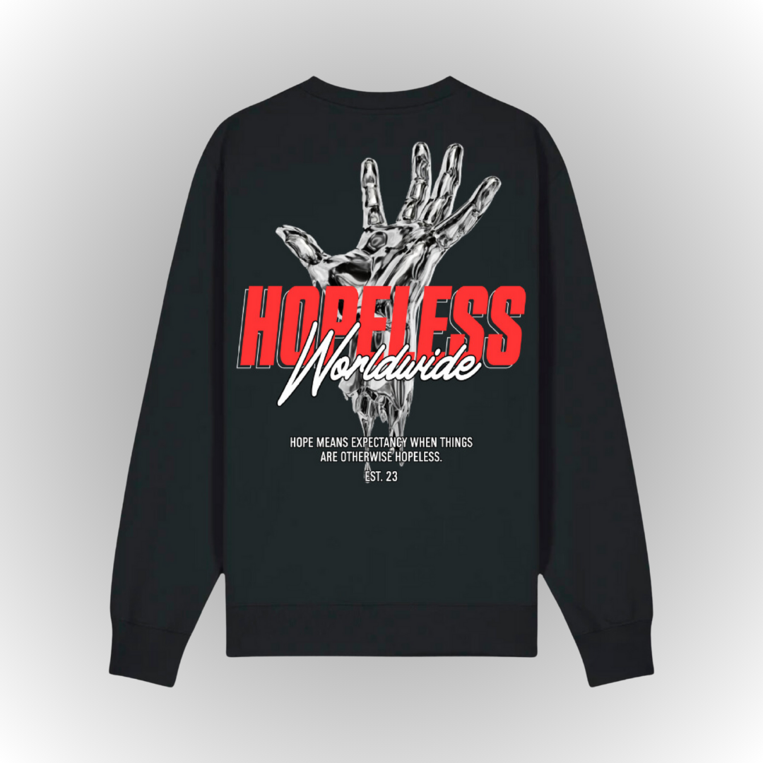 Hopeless Oversize Heavy Sweatshirt Back Print