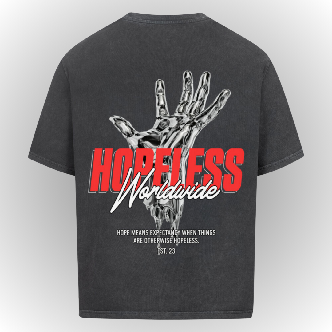 Hopeless Heavy Oversize Tee Back Print