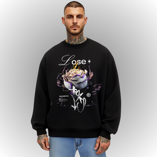 Lose Oversize Heavy Sweatshirt Front Print