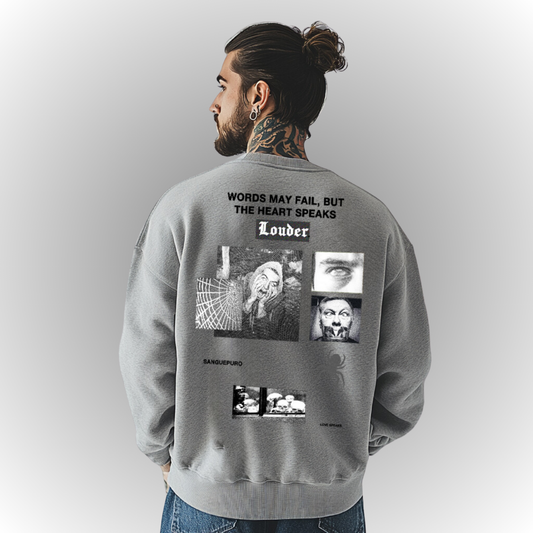 Louder Oversize Heavy Sweatshirt Back Print