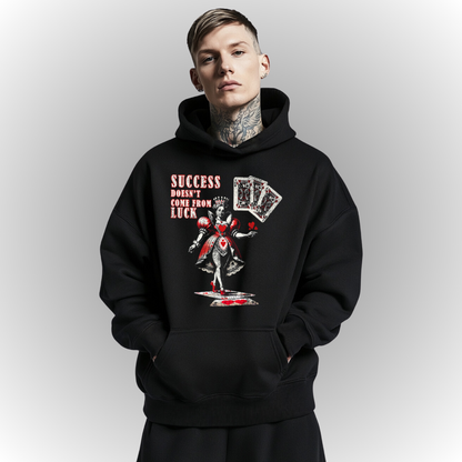 Luck Heavy Oversize Hoodie Front Print