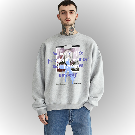 Memory Oversize Heavy Sweatshirt Front Print