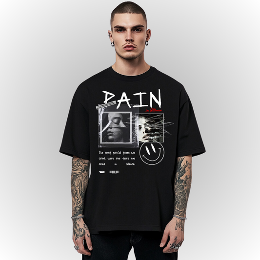 Pain Heavy Oversize Tee Front Print