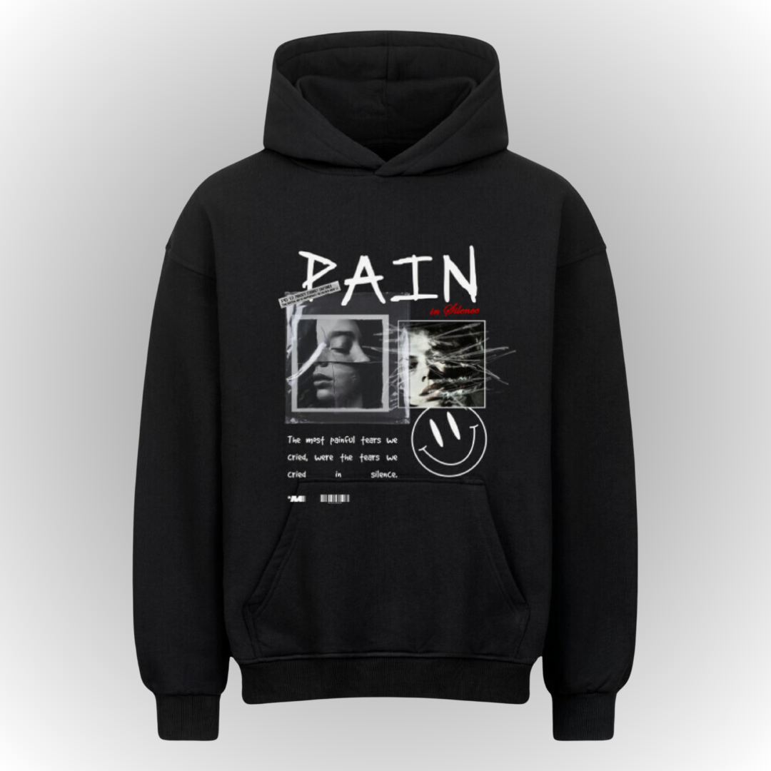 Pain Heavy Oversize Hoodie Front Print