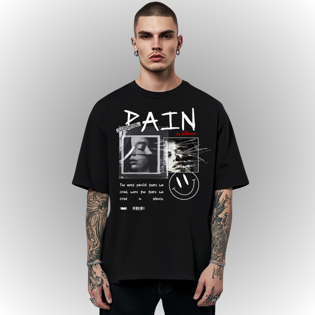 Pain Heavy Oversize Tee Front Print