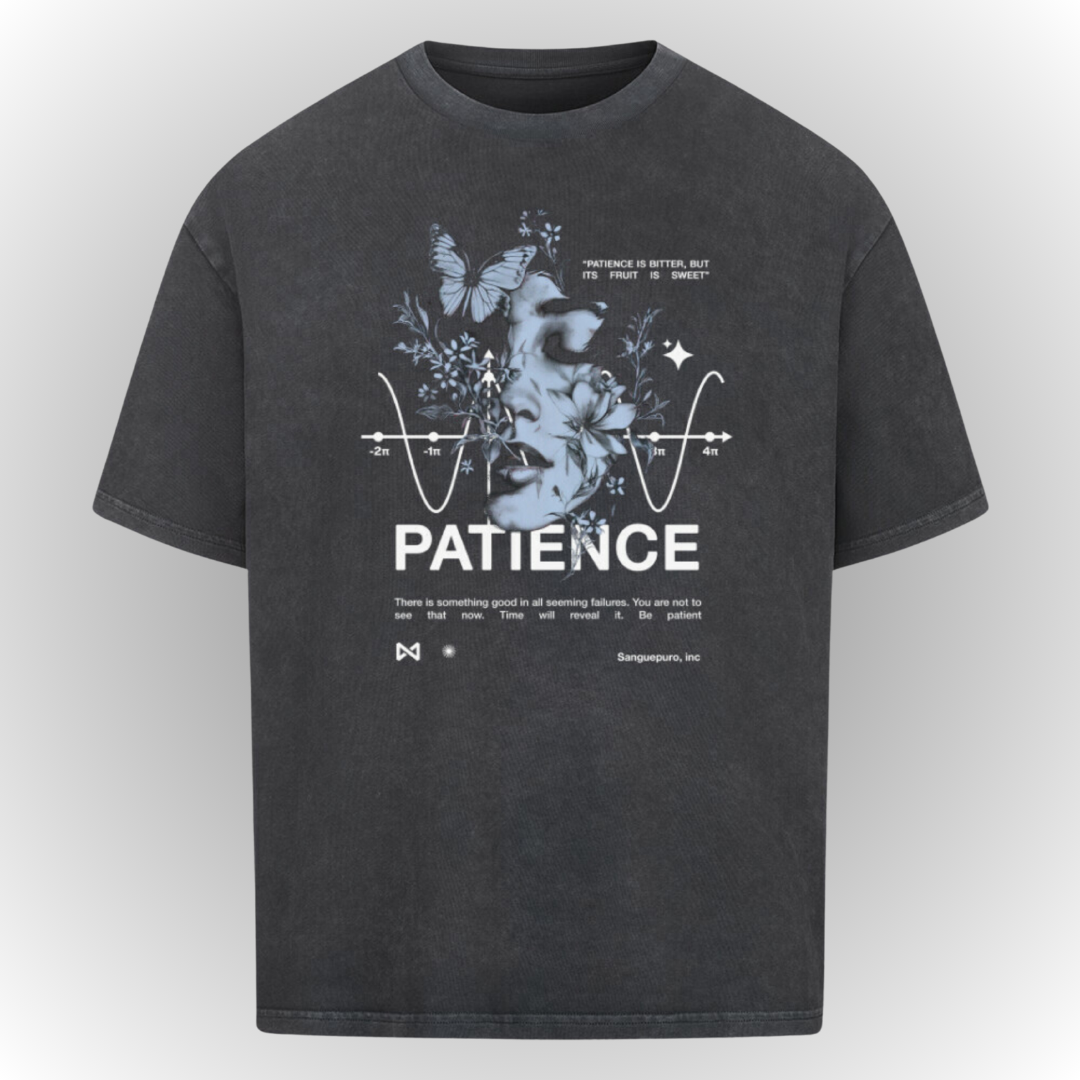 Patience Heavy Oversize Tee Front Print