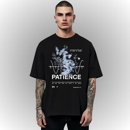 Patience Heavy Oversize Tee Front Print