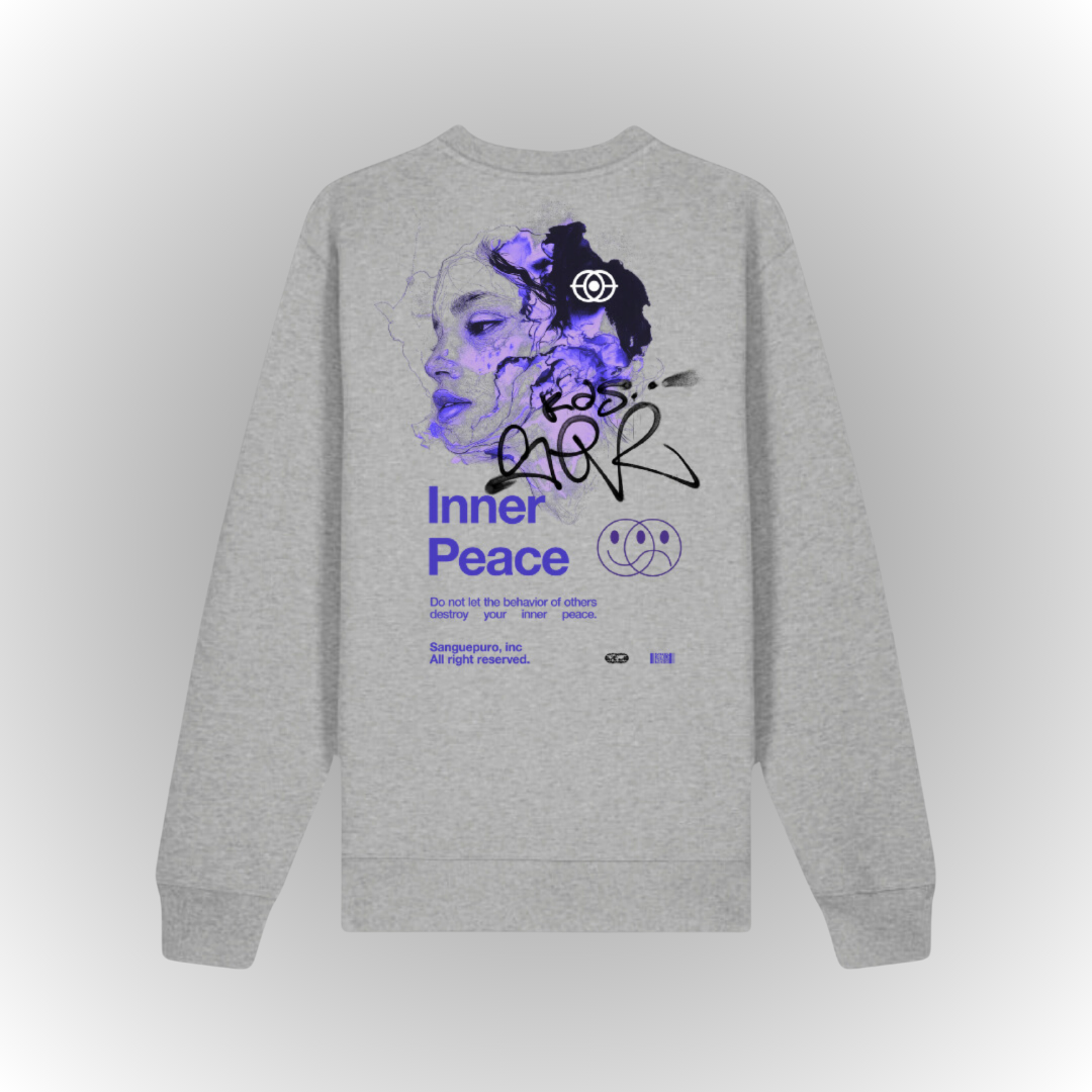 Peace Oversize Heavy Sweatshirt Back Print