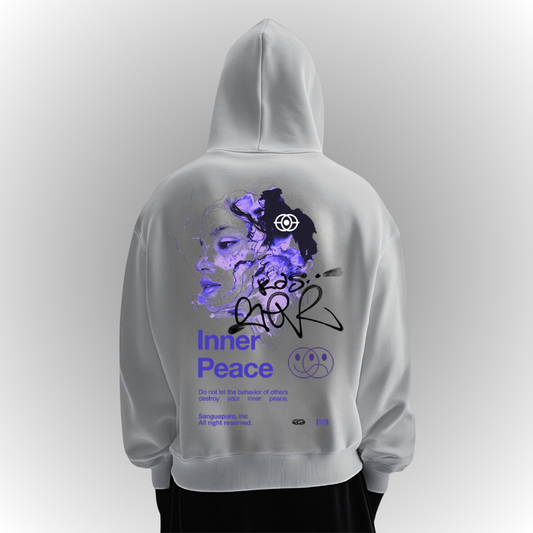 Peace Heavy Oversize Hoodie Back Print