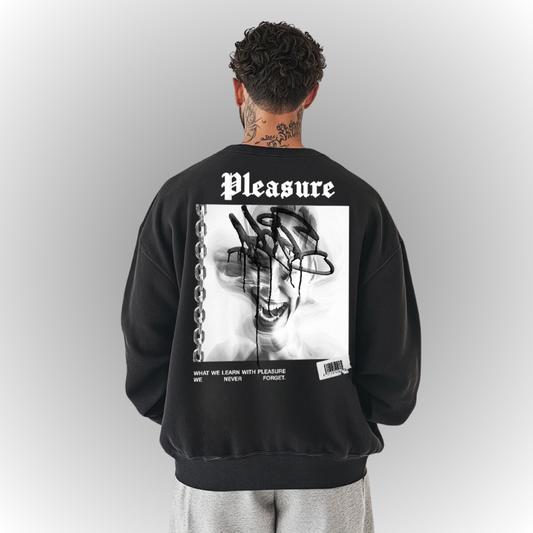 Pleasure Heavy Oversize Sweatshirt Back Print