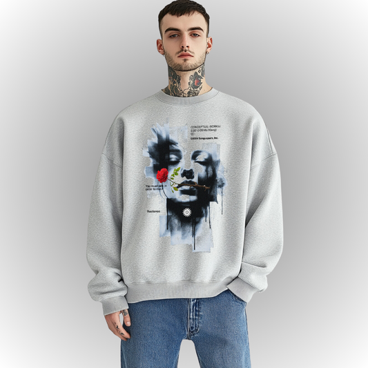 Resilience Oversize Heavy Sweatshirt Back Print