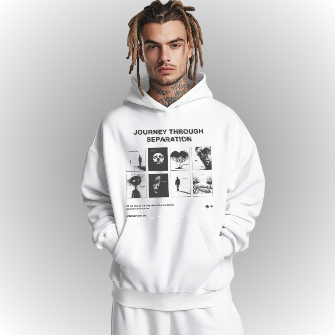 Separation Heavy Oversize Hoodie Front Print