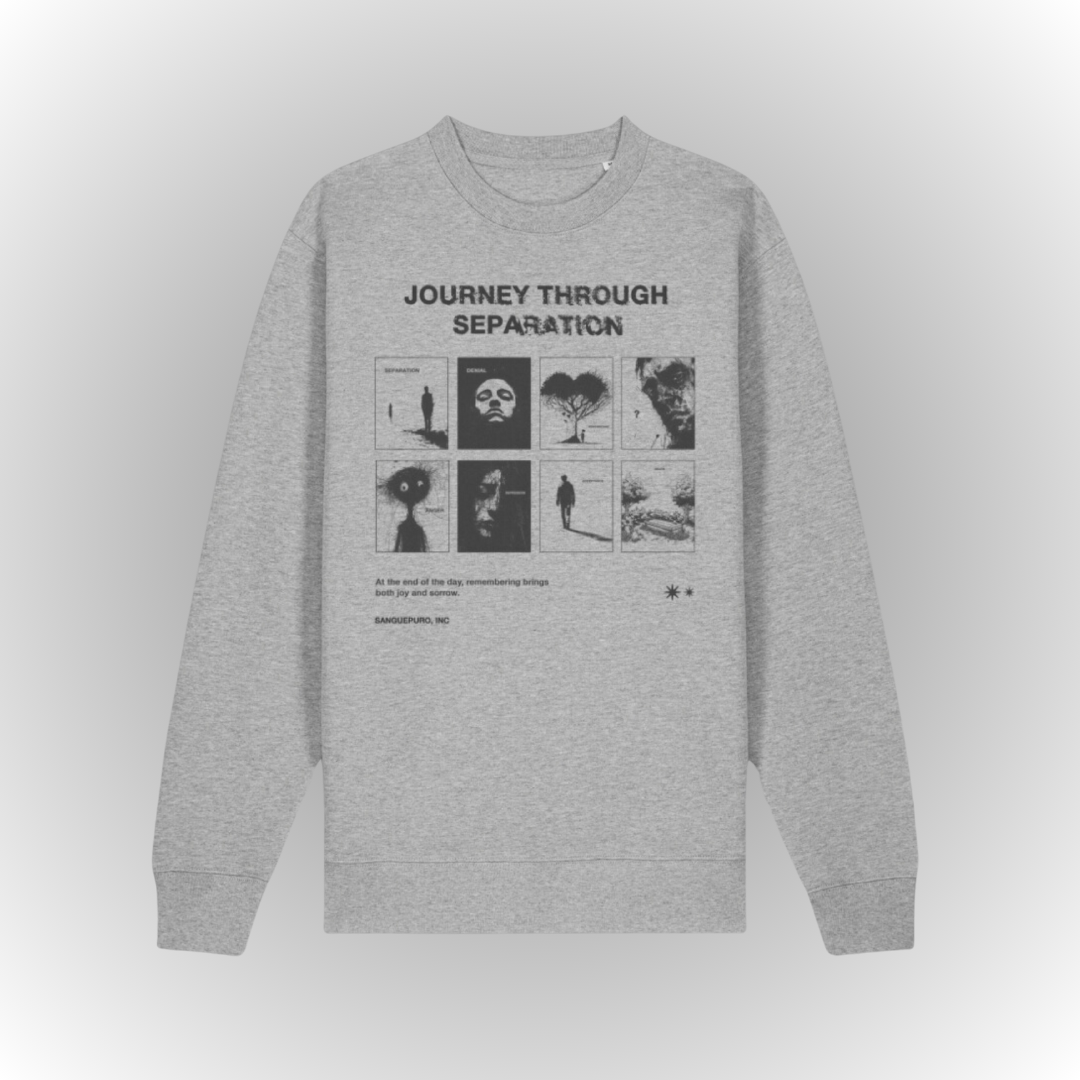 Separation Oversize Heavy Sweatshirt Front Print