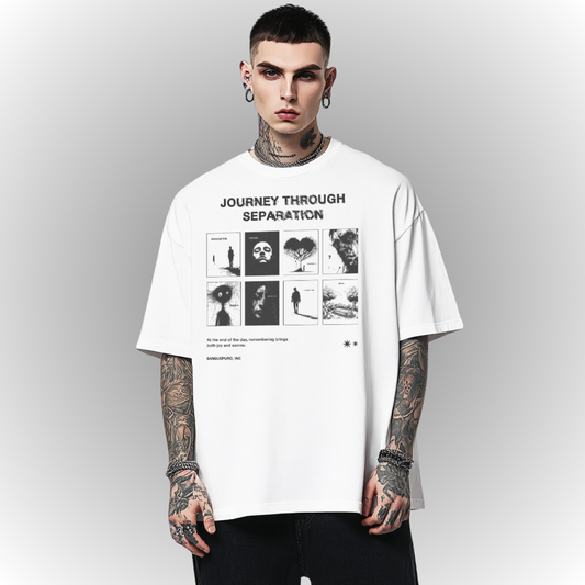 Separation Heavy Oversize Tee Front Print