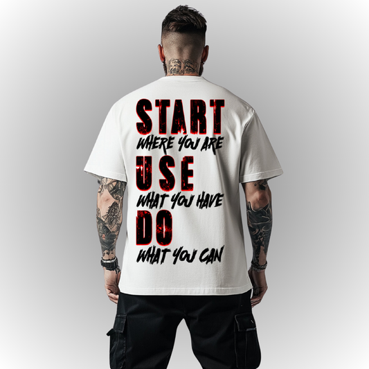 Start Heavy Oversize Tee Back Print