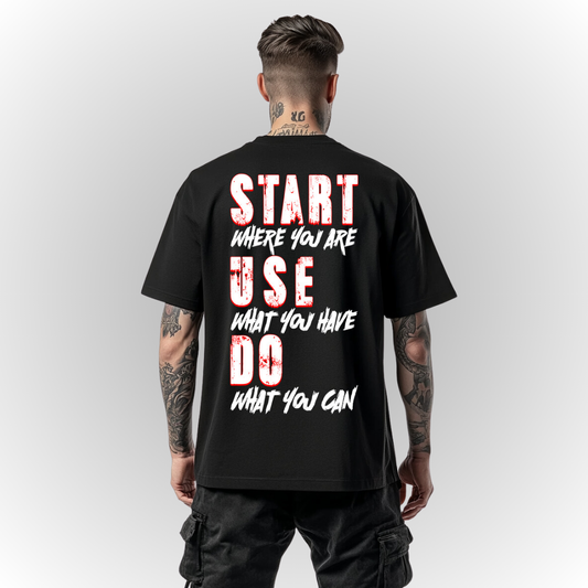 Start Heavy Oversize Tee Back Print