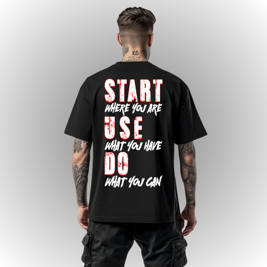 Start Heavy Oversize Tee Back Print