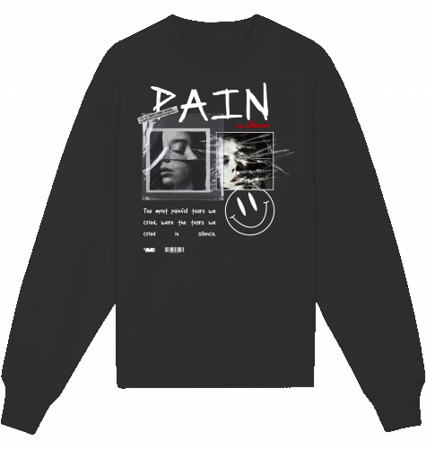 Pain - Oversize Heavy Sweatshirt (Front Print)