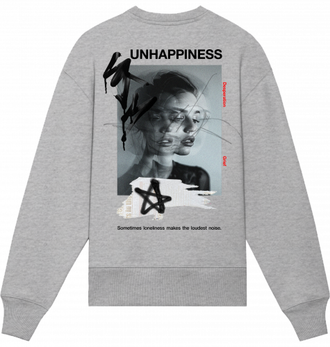 Unhappiness Heavy Sweatshirt (Back Print)